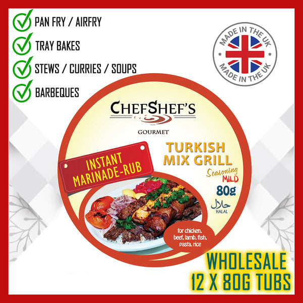 Wholesale : Turkish Mix Grill - Case (12 x 80g tubs)